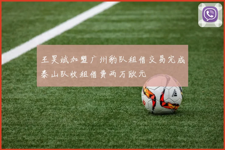 王昊斌加盟广州豹队租借交易完成泰山队收租借费两万欧元